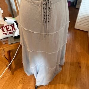 CAbi Women's Maxi Skirt - Light Gray